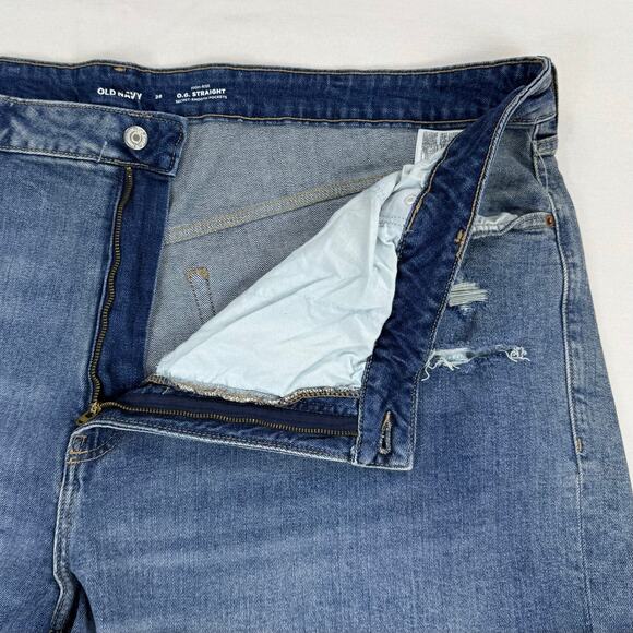 Old Navy Plus Women’s OG Straight High Rise Jean Denim Short 28 4X Blue - Picture 3 of 14